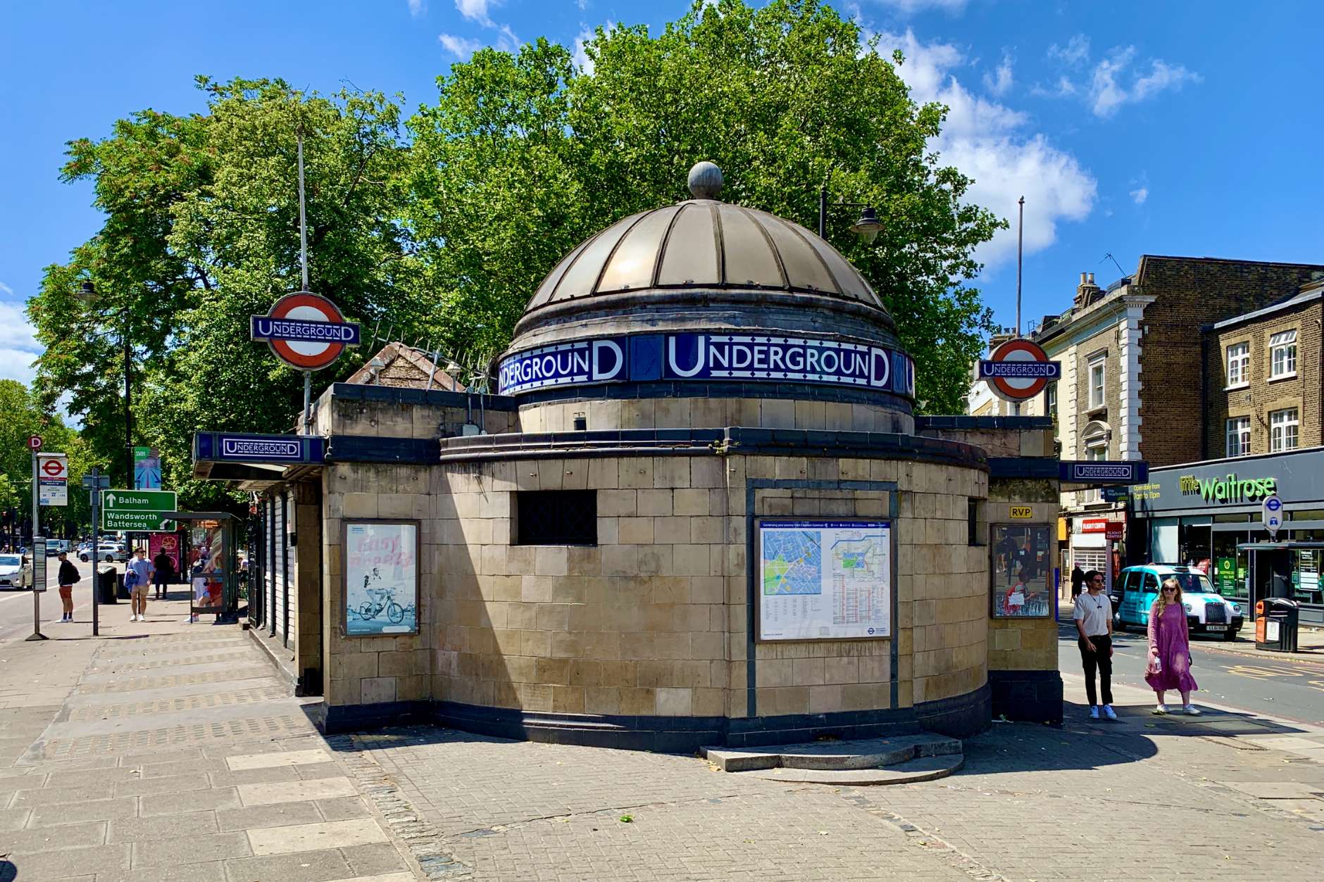 A picture of the underground station in Hammersmith to showcase the area where we provide Laundry and Dry Cleaning in Clapham Common